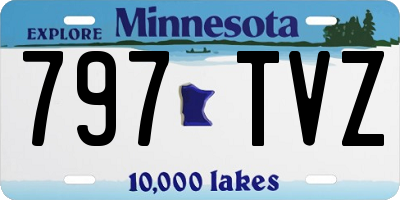 MN license plate 797TVZ