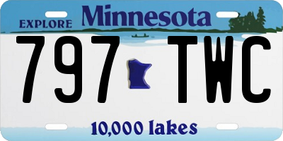 MN license plate 797TWC