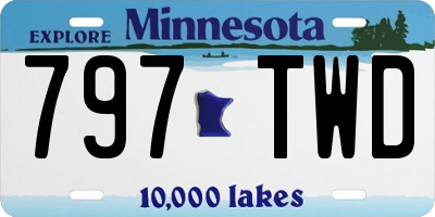 MN license plate 797TWD