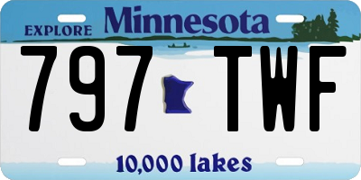 MN license plate 797TWF