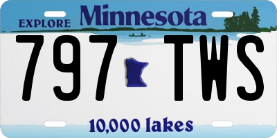 MN license plate 797TWS