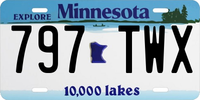 MN license plate 797TWX