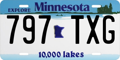 MN license plate 797TXG