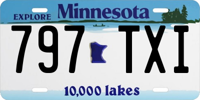 MN license plate 797TXI
