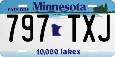MN license plate 797TXJ