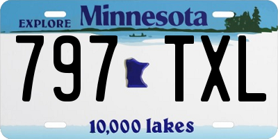 MN license plate 797TXL