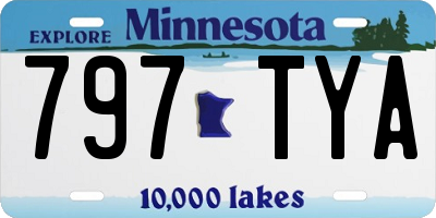 MN license plate 797TYA