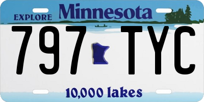 MN license plate 797TYC