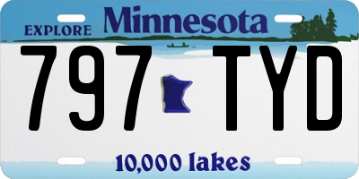 MN license plate 797TYD