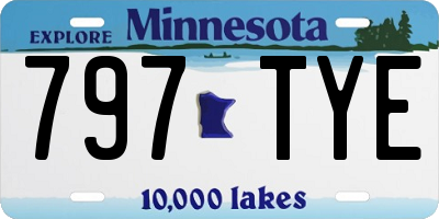 MN license plate 797TYE