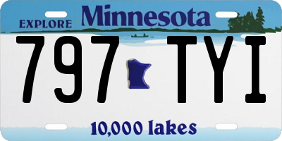 MN license plate 797TYI