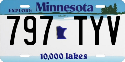 MN license plate 797TYV
