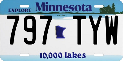MN license plate 797TYW