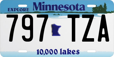 MN license plate 797TZA