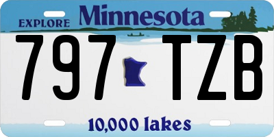 MN license plate 797TZB