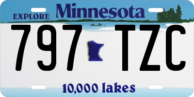 MN license plate 797TZC