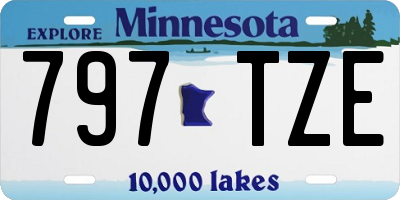 MN license plate 797TZE