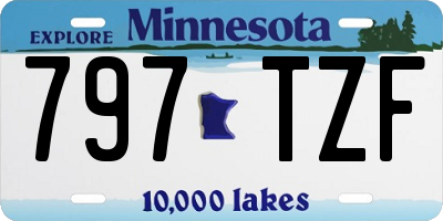 MN license plate 797TZF