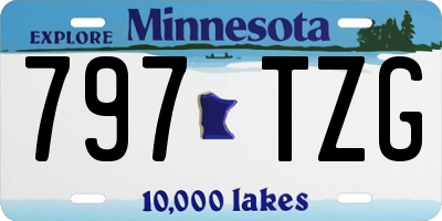 MN license plate 797TZG