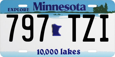 MN license plate 797TZI