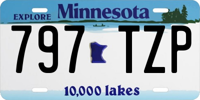 MN license plate 797TZP