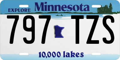MN license plate 797TZS