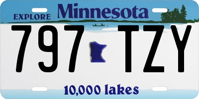 MN license plate 797TZY