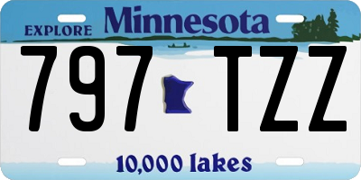 MN license plate 797TZZ