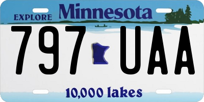 MN license plate 797UAA