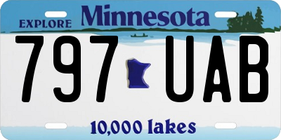 MN license plate 797UAB