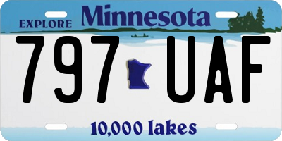 MN license plate 797UAF