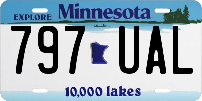 MN license plate 797UAL