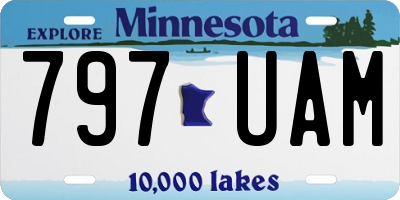 MN license plate 797UAM