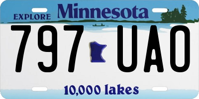 MN license plate 797UAO