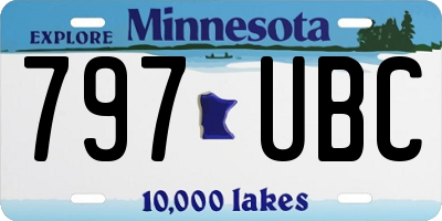 MN license plate 797UBC