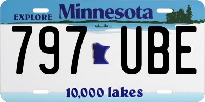 MN license plate 797UBE