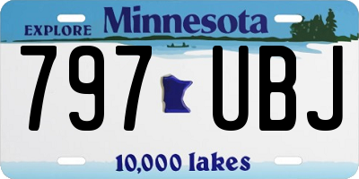 MN license plate 797UBJ