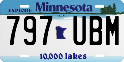 MN license plate 797UBM