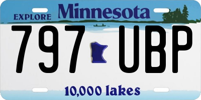 MN license plate 797UBP
