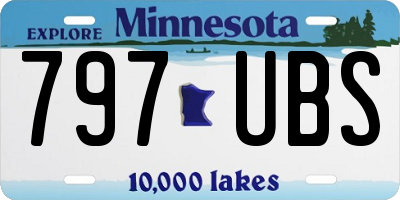 MN license plate 797UBS