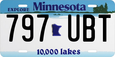 MN license plate 797UBT