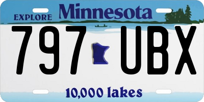 MN license plate 797UBX