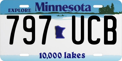 MN license plate 797UCB