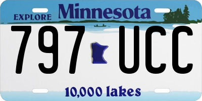 MN license plate 797UCC