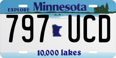 MN license plate 797UCD