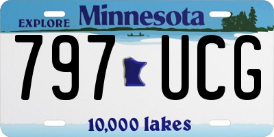 MN license plate 797UCG