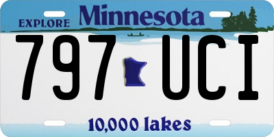 MN license plate 797UCI