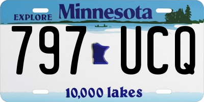 MN license plate 797UCQ