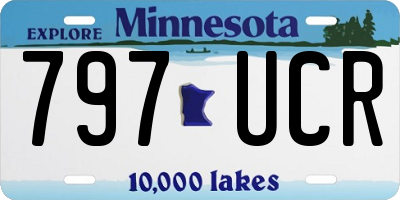 MN license plate 797UCR