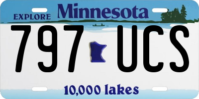 MN license plate 797UCS